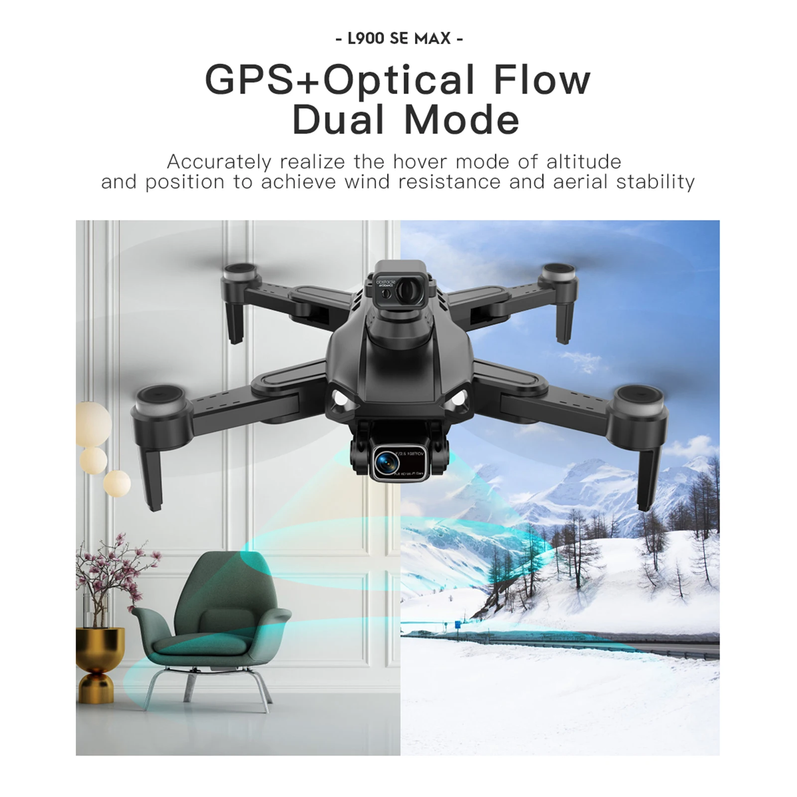 Фото Мини-Дрон L900 SE MAX с камерой 4K ESC, бесщеточным Мотором, GPS, Wi-Fi L900 PRO №4