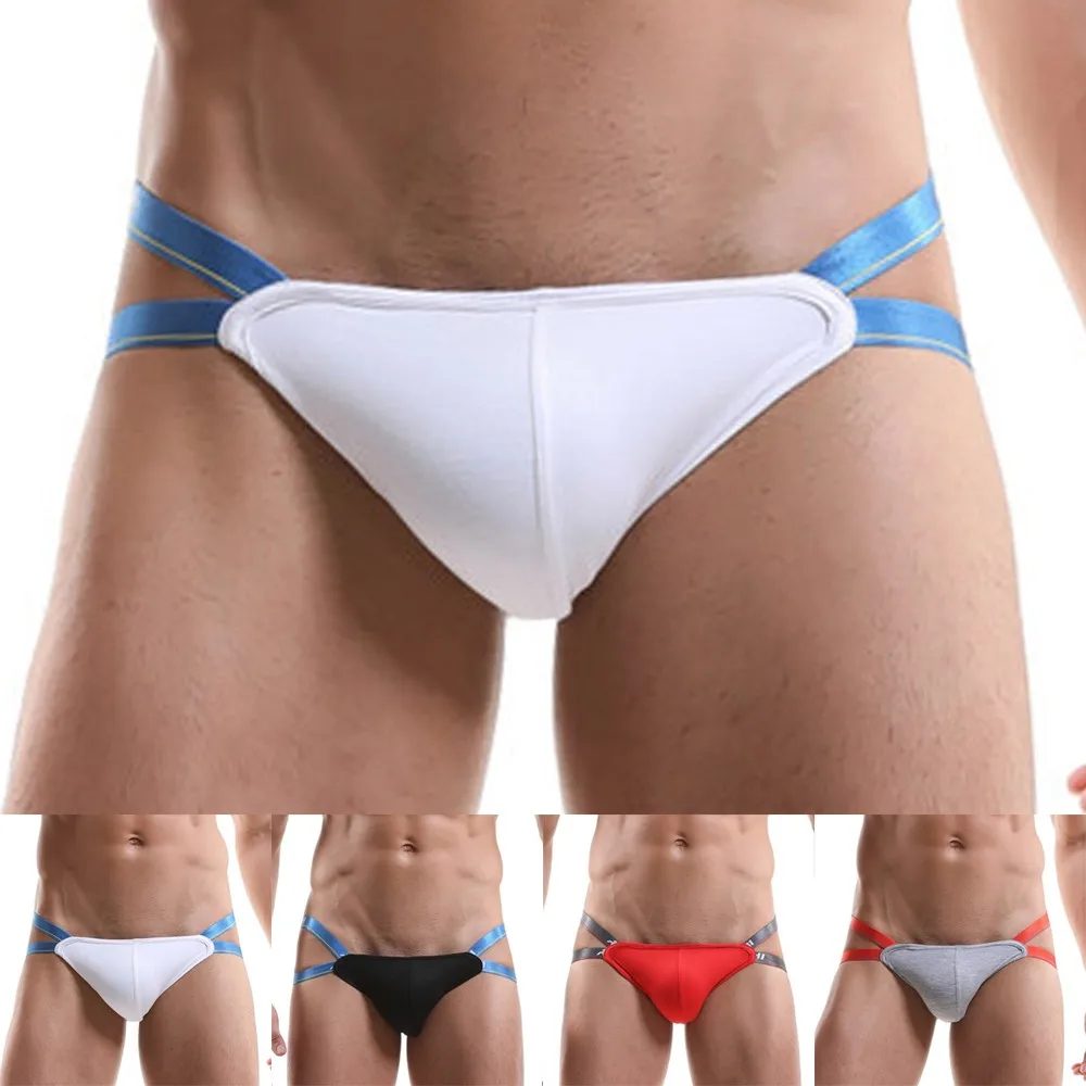 

Men Hollow Hip Lifting Low Waist Casual Sexy Sissy Hot Erotic Modal Seamless Thong G-Strings Bulge Pouch Underpants