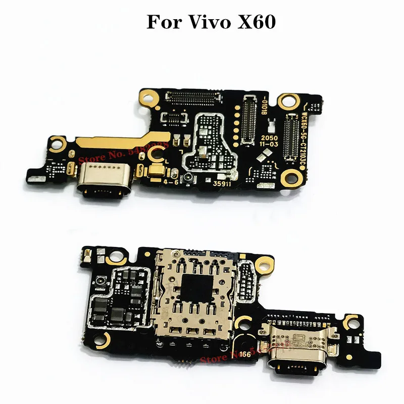 

Новый USB-порт для зарядки, гибкий кабель для Vivo X60 VIVOX60, микрофон, зарядная плата с SD/SIM-кардридером, замена