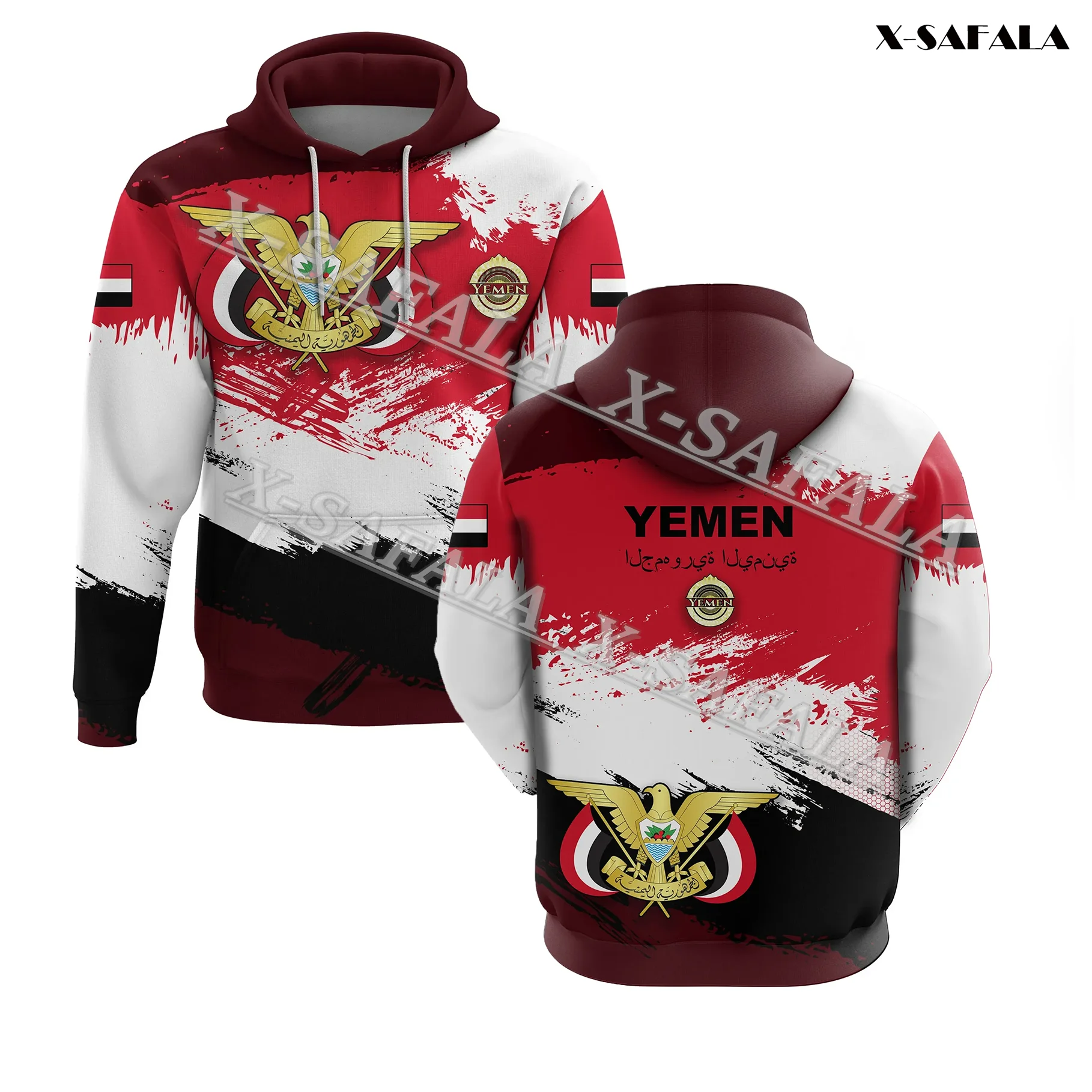 

Йемен Финляндия Чили Австралия Франция афроризм флаг кисть 3D Печатный узор яркий цвет на молнии Толстовка мужская Свитшот Джерси