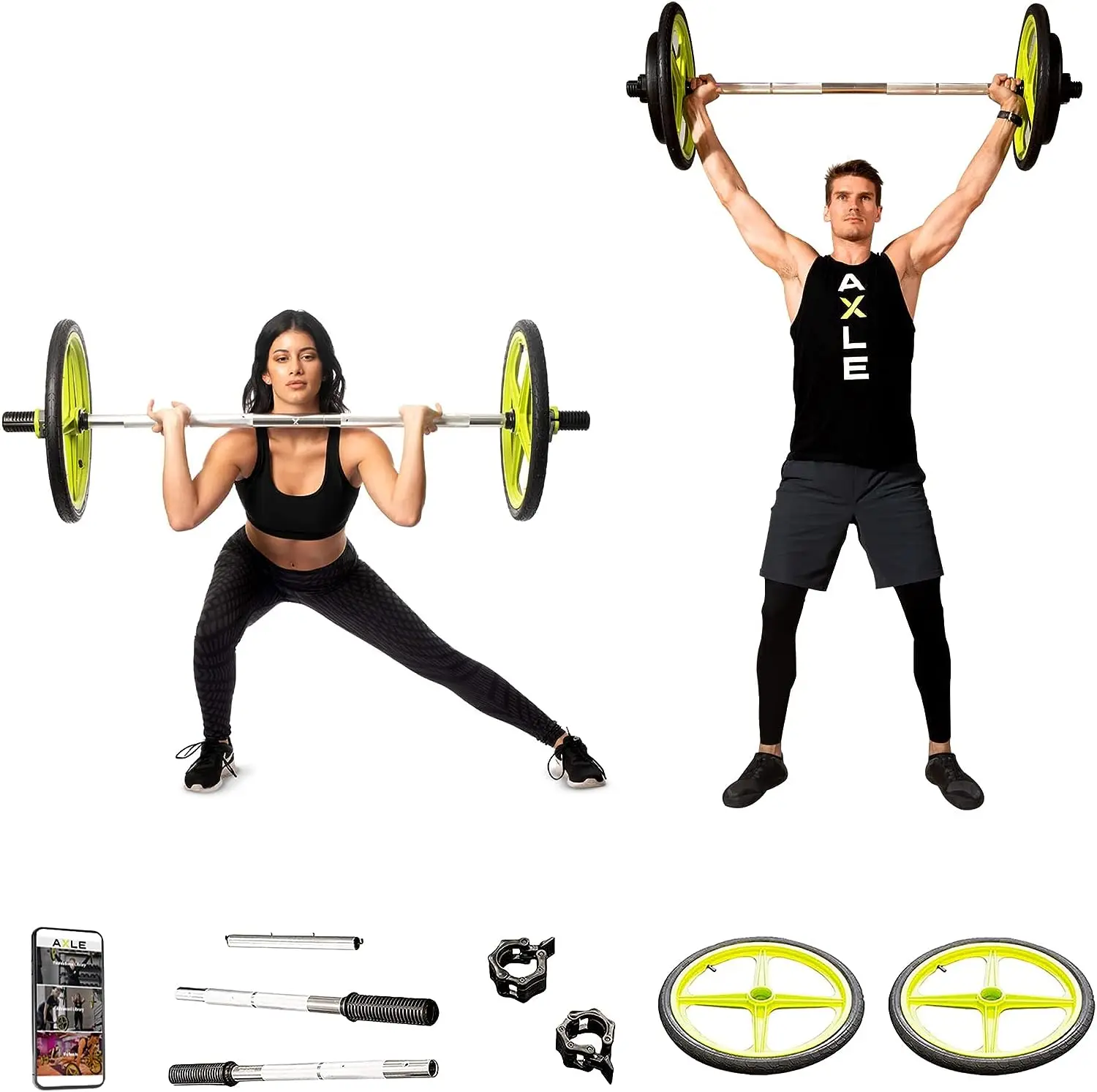

Barbell Weights Set, Workout Equipment and Strength Training Bars for Exercise, Home Gym Equipment for Versatile & Collapsib Gym