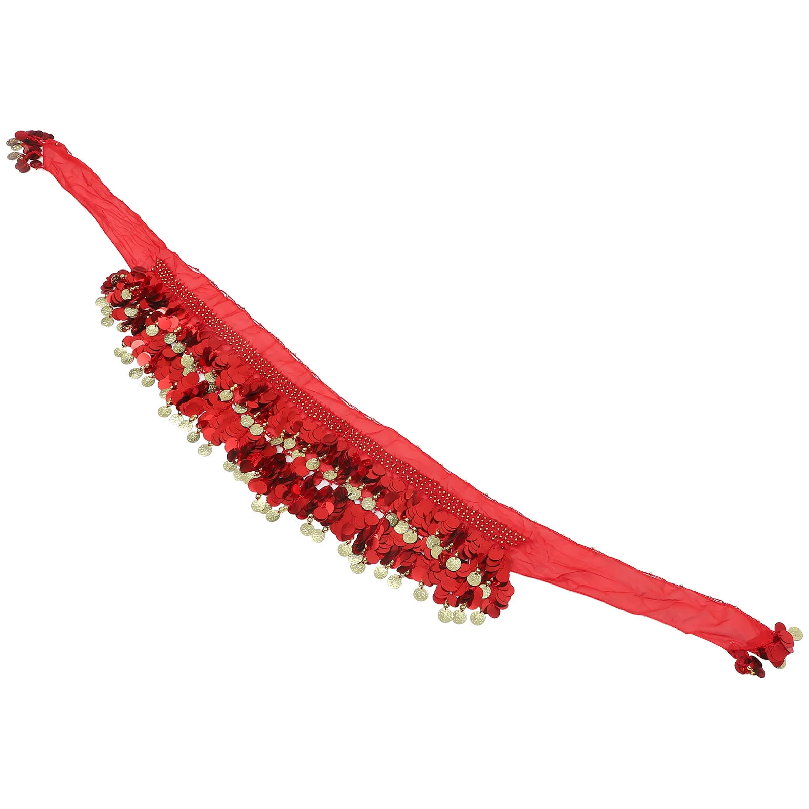 

Women Hip Scarf Belly Dancing Waist Belt Sequins Waist Wrap Dancer Costume Accessory