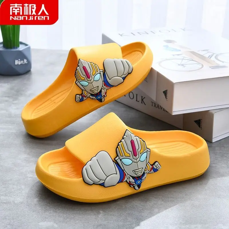 

Mario Ultraman Series Boys' Slippers Indoor Non-slip Children's Flip-flops Outside Wear Soft Soled Large Kids Slippers