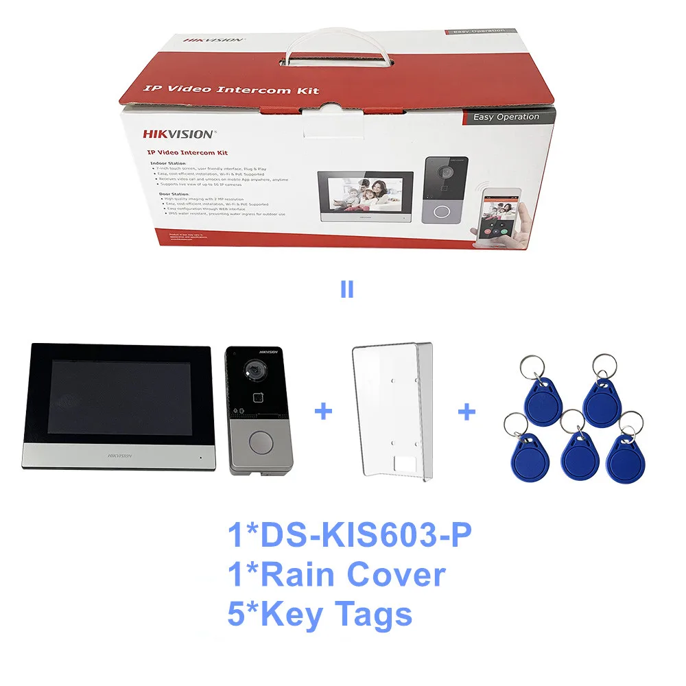 

Hikvision IP-видеодомофон 7-дюймовый беспроводной