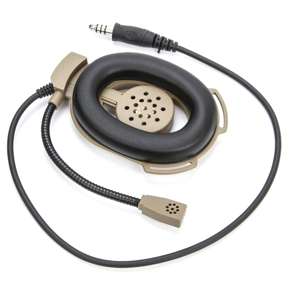 Unilateral Headphone HD01 for Tactical Bowman Elite II Radio Headset Earpiece Microphone For Two Way Radio walkie talkie