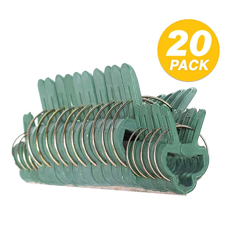 

20pcs Green Garden Clip Tomato Flower Garden Amazon Plastic Plant Fixing Clip Gardening Clip Garden Stand Tool Vine Support