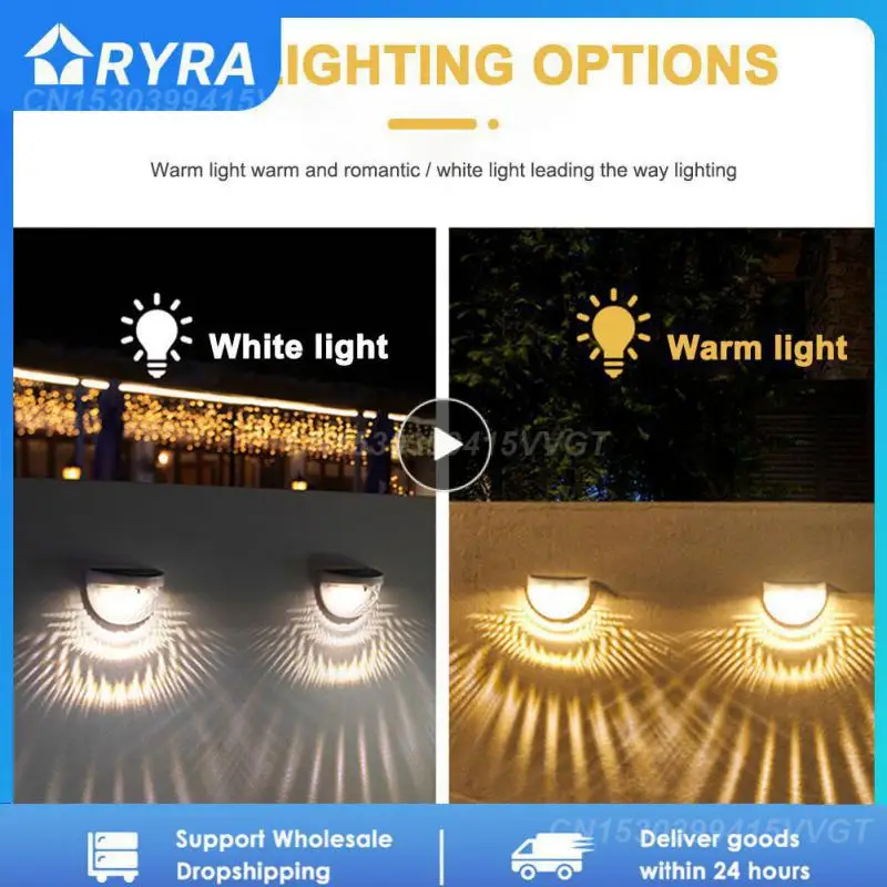 

1~10PCS Semicircle LED Solar Power Light Garden Decoration Outdoor Lighting Lamp Stair Fence Courtyard Wall Lights Waterproof