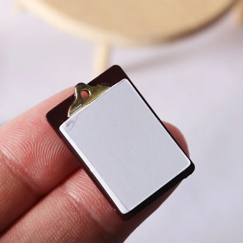 

2Pcs Dolls Miniature Clipboard Miniature Writing Board Dollhouse Stationery Supplies