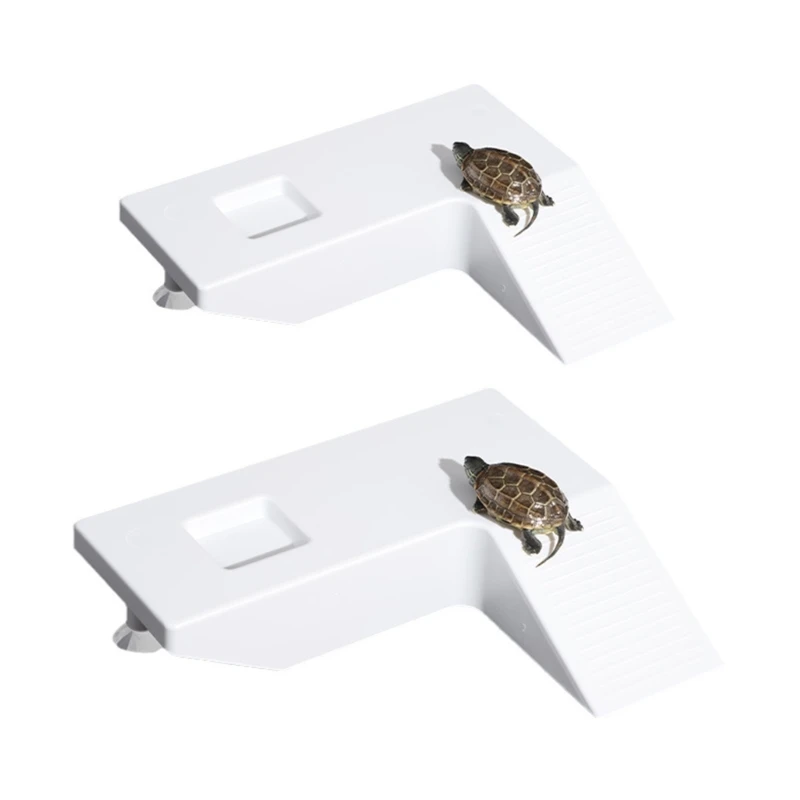 

White Color Reptiles Plastic Slope Basking Platform Resting Platform Ramp for Turtle Tanks DropShip