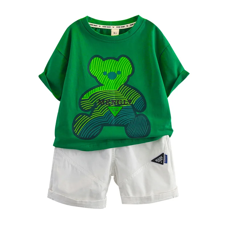 

2-11T Children Tracksuit Sets Boys Girls Outdoor Sports Slothes Sets 2022 Summer Jogging T-Shirts+ Shorts Clothes for Teenagers