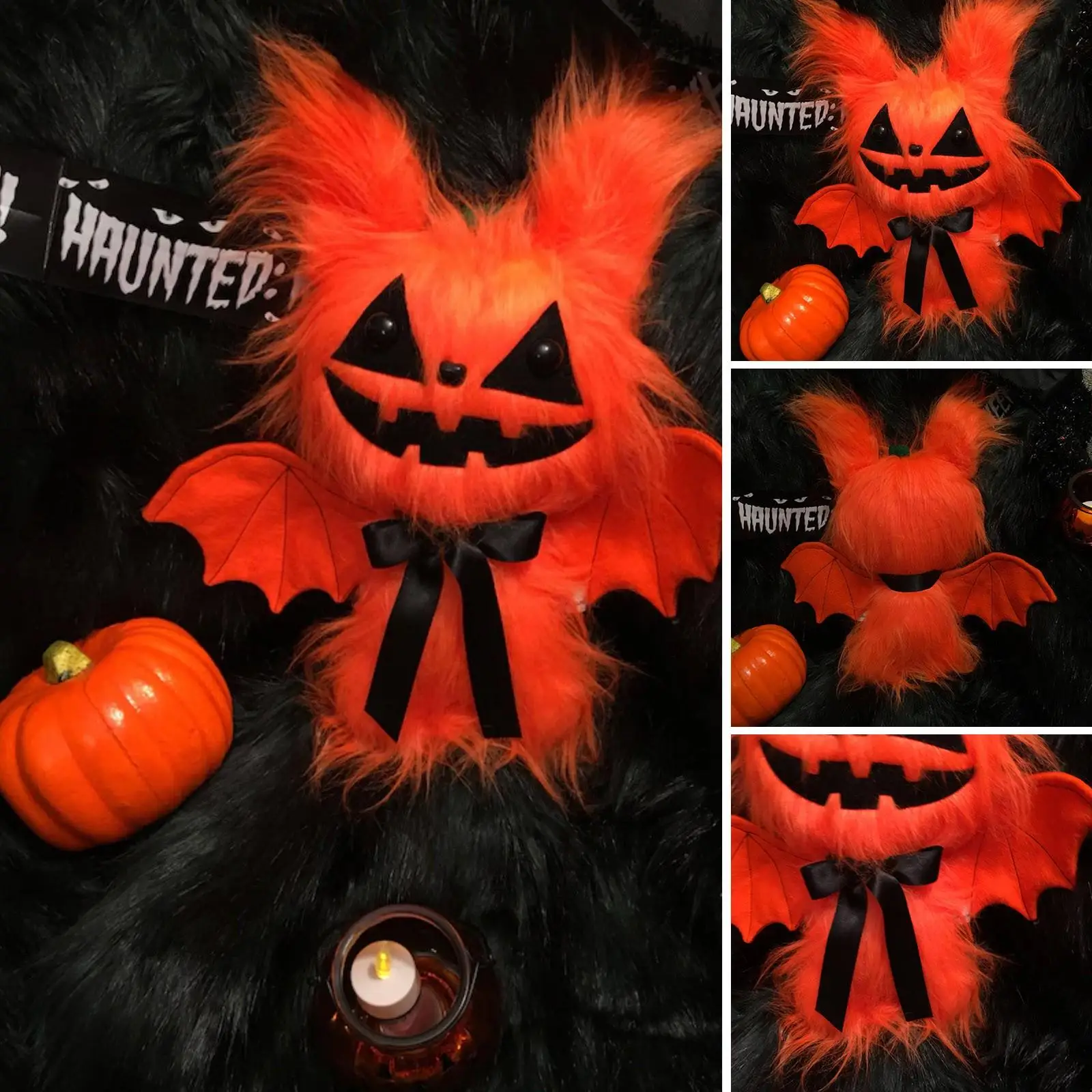 

Тыква летучая мышь плюшевая игрушка украшение на Хэллоуин странное Мягкое Животное ужас игрушка Falkor из невечной истории подарок для ребенк...