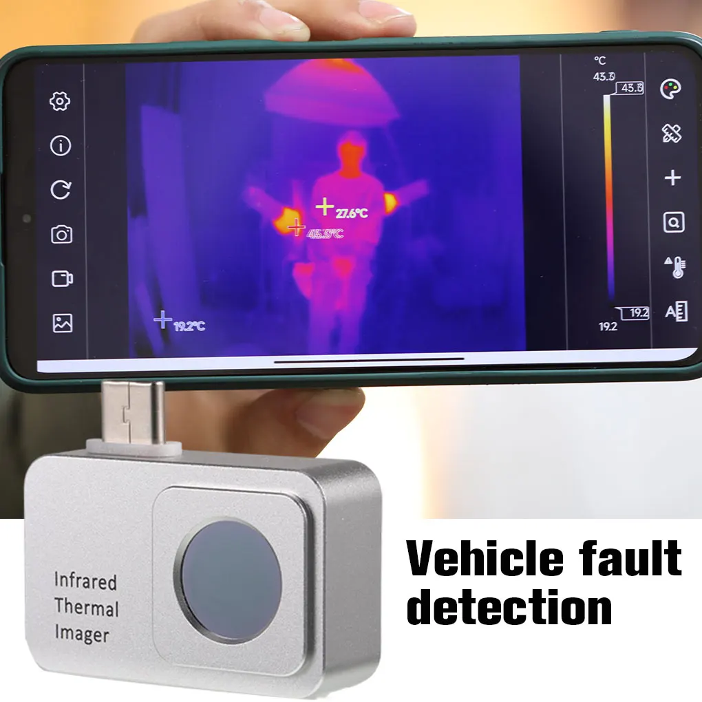 

Thermal Imager Portable 256x192 High-resolution -15 600 Industrial Testing Tool Heat Loss Detector Resolution