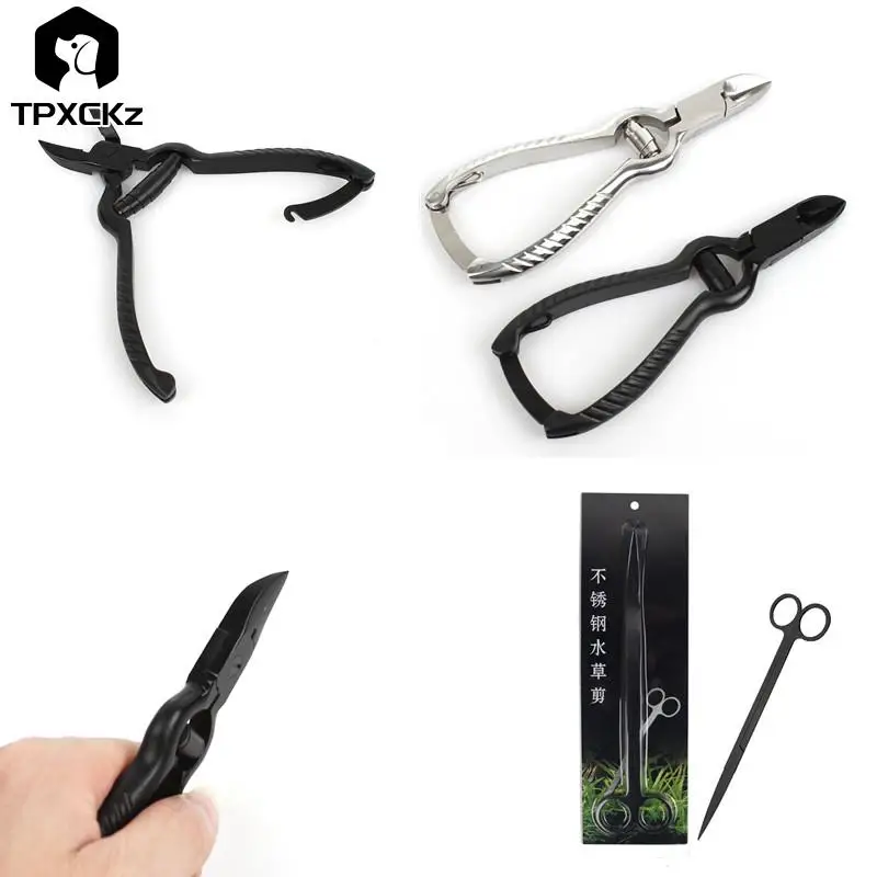 

1pcs Aquarium Aquatic Plant Trimming Tools Stainless Steel Scissors Tweezers Straight Cut Black Bone Broken Coral Straight Plier
