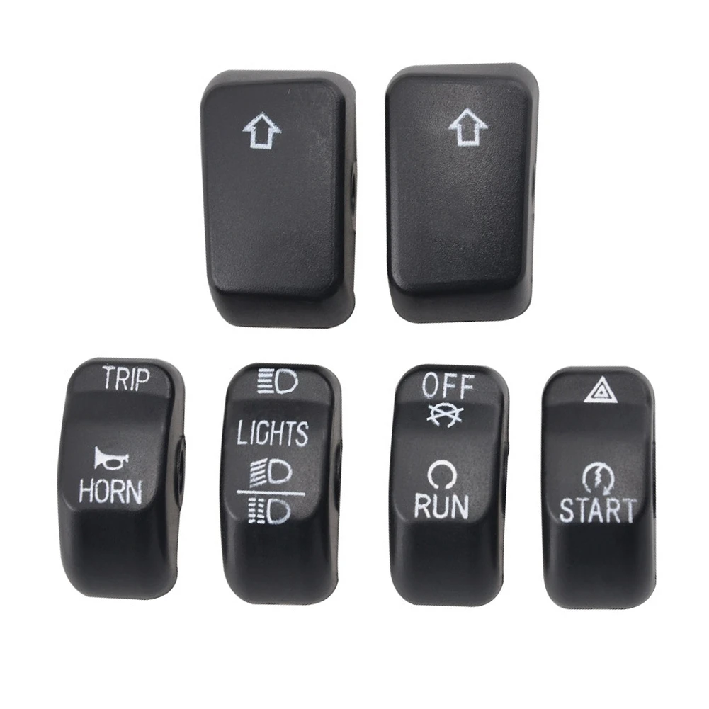 

Motorcycle Handlebar Control Parts Black Switch Caps Button Cover for Sportster XL Dyna Softail Models