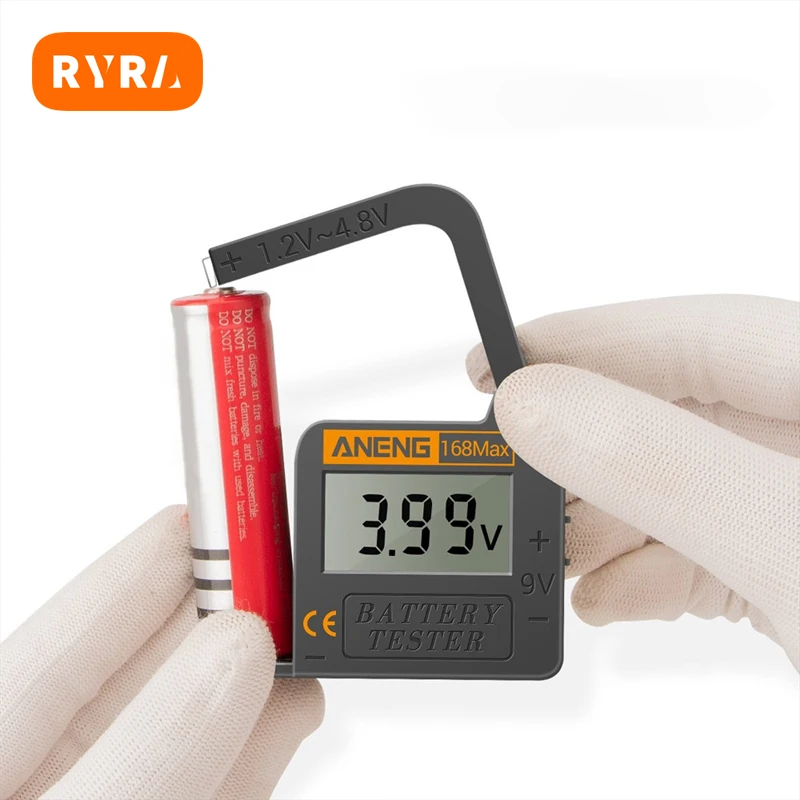 

Тестер емкости литиевых батарей RYRA с цифровым дисплеем, анализатор нагрузки для кнопочных элементов AA, AAA, 9 В, 1,5 в