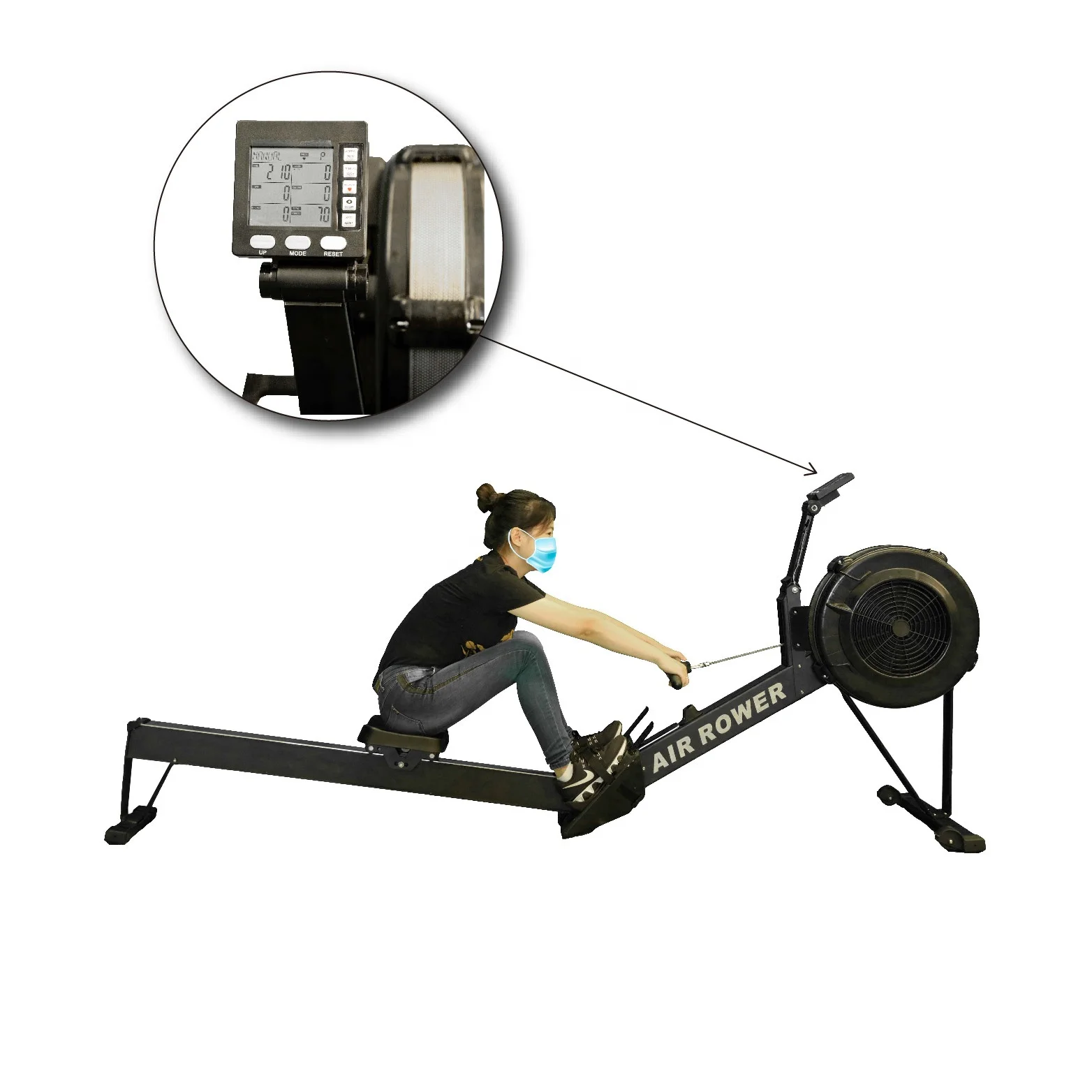 

Ship from France warehouse 2 fitness equipment concept air rower rowing machine for club/gym/home with factory price