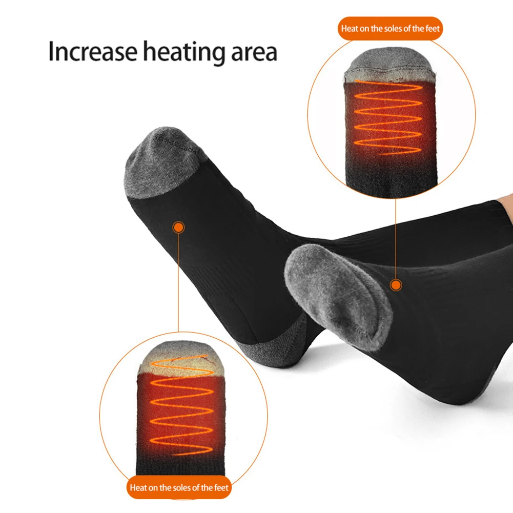 New Winter Heated Socks Remote Control 3 Heats Adjustment Electric Heating SocksRechargeable Thermal Foot Warmer For Men Women