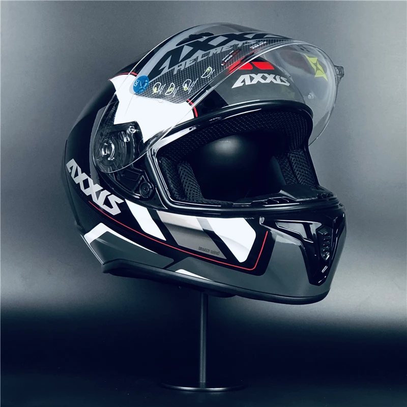 

Мотоциклетный шлем на все лицо ax4 Draken B Dekers X-Road Rival, легендарный Ронин, нежный, голубой