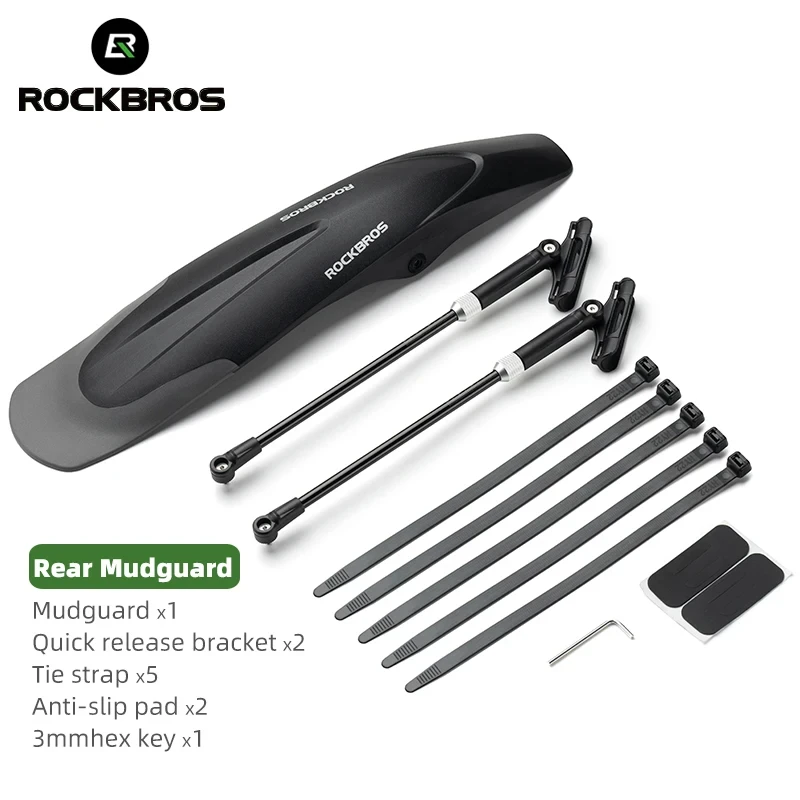 

ROCKBROS MTB Bicycle Mudguard Widen Quick Release 26-29 Inch Bike Durable Lnnovative Installation Fender Bicycle Accessaries