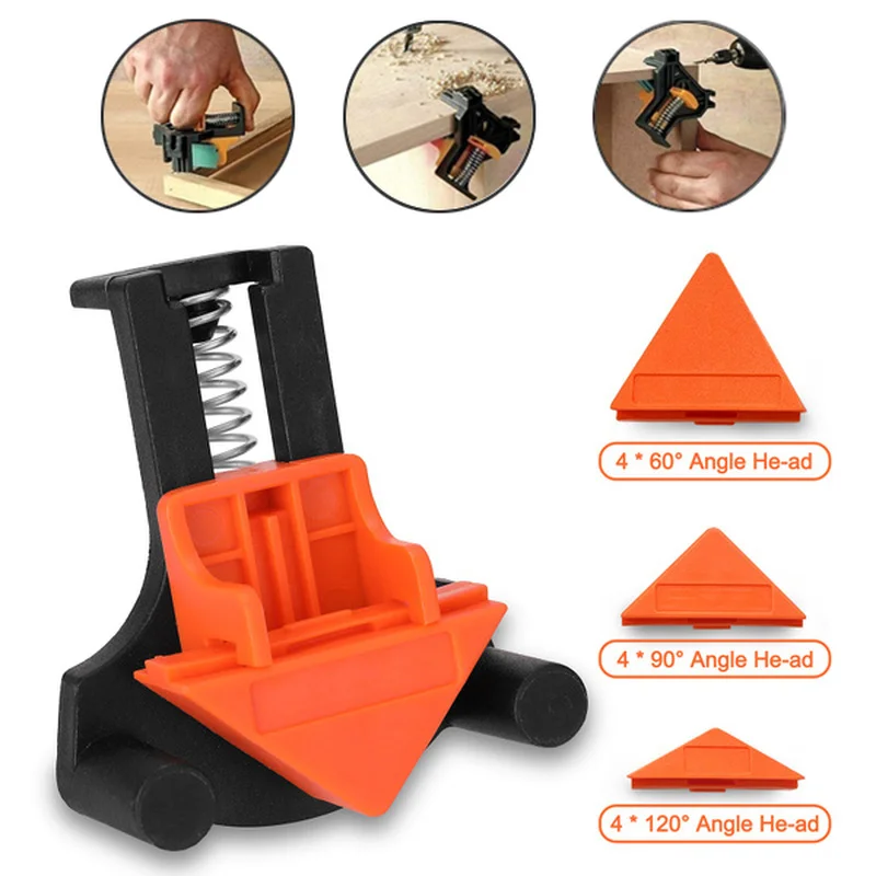 

16pcs Wood Clamp Woodwork Angle Corner Clamp 60/90/120 Degrees Plastic Furniture Wood Joint Clamps Multifunction Diy Tools