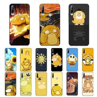 bandai pokemon psyduck phone case for huawei y 6 9 7 5 8s prime 2019 2018 enjoy 7 plus