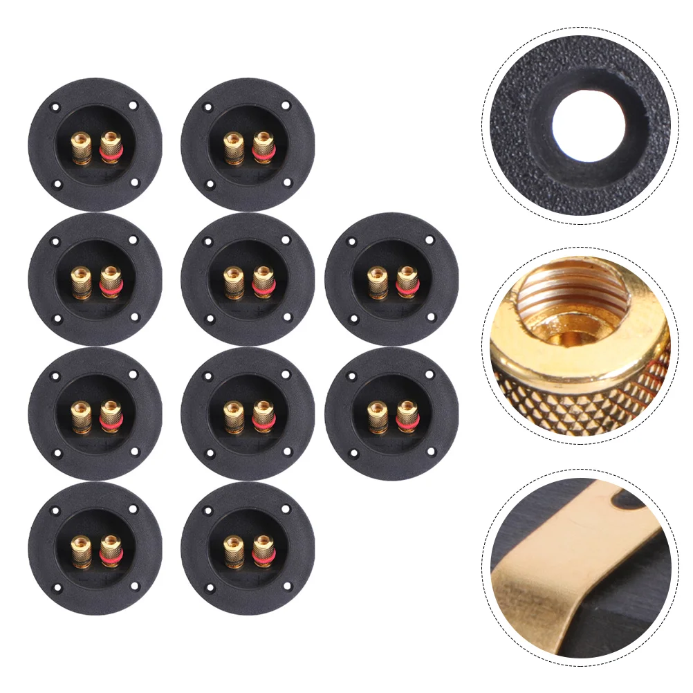 

Impact Accessories 2-way Loudspeaker Connector Device Sound Equipment Terminal Binding Post Round Connectors Box Screw Cup