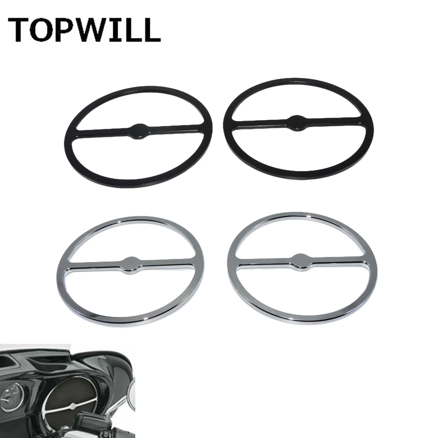 

Передняя накладка на колонку мотоцикла 2X для Harley Touring Street скользящий Electra Glide FLH Trike Freewheeler 1996-2013