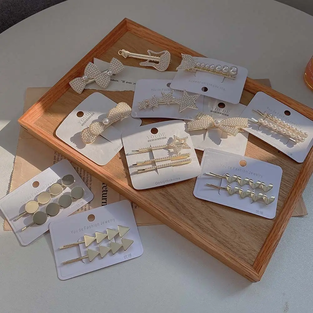 

Заколка для волос с жемчугом, элегантный темпераментный зажим для волос с бантом, женский зажим для волос с бантом в форме сердца, темпераме...