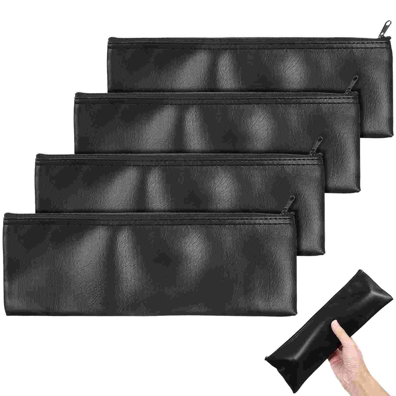 

4 Pcs Small Mic Microphone Storage Bag Carrying Shell Holder Wear-resistant Pouch Carrier Zipper