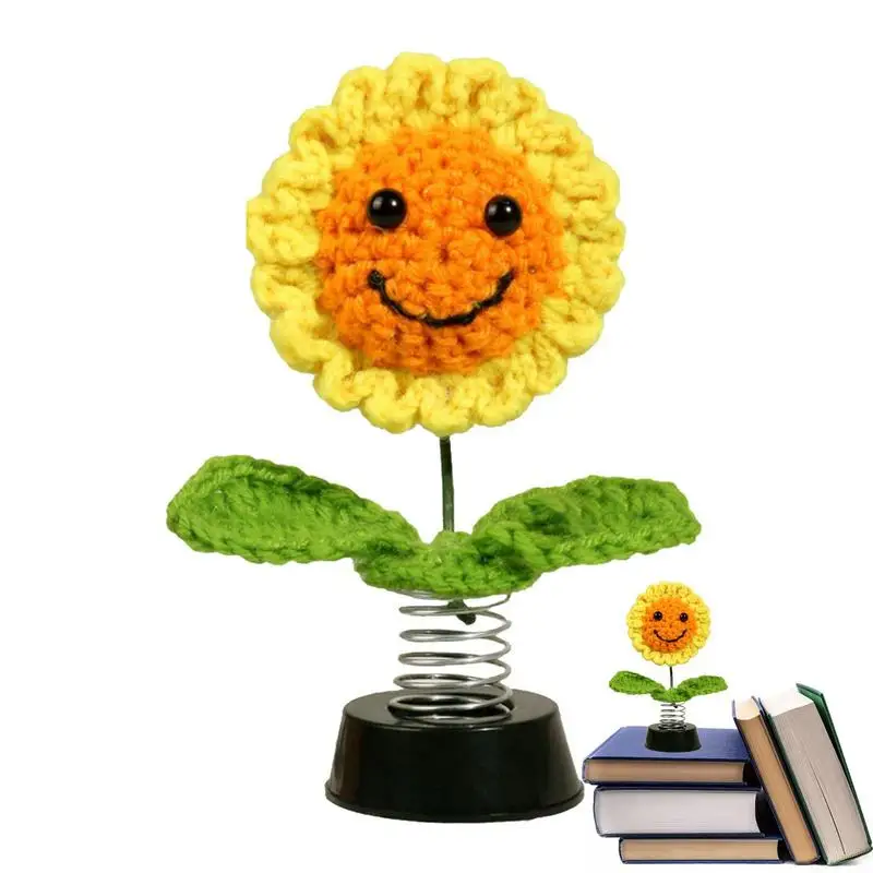 

Подвеска в виде танцующего подсолнуха для автомобиля, украшение для приборной панели, украшение для дома, качающаяся Танцующая кукла-украшение, игрушка