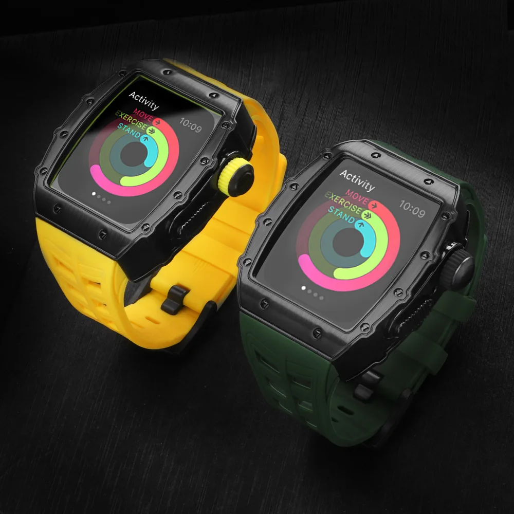 Luxury Metal Case For Apple Watch Series 8 41mm 45mm For iWatch SE 7 6 5 4 40/44mm Stainless Steel Cover Modification Kit Bezel