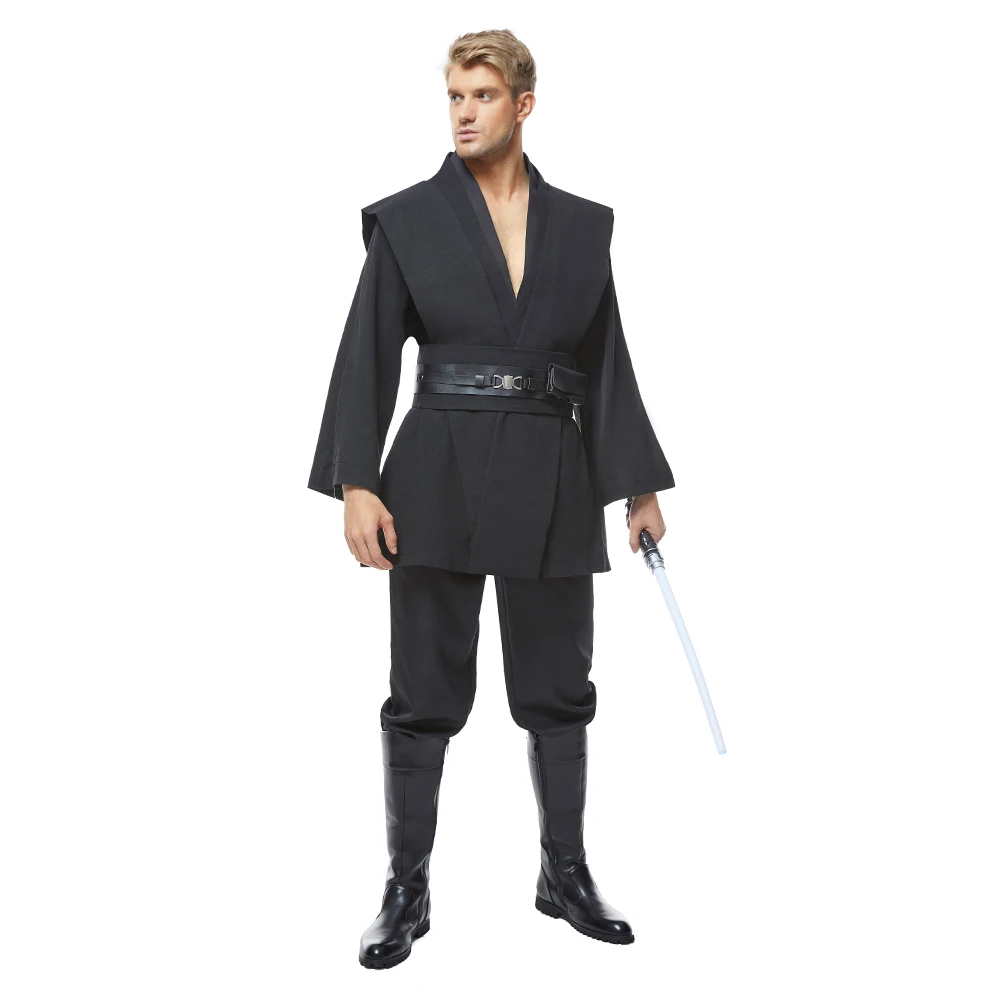 Костюм Kenobi Jedi/Anakin Skywalker TUNIC Black Robe для косплея на Хэллоуин и карнавале