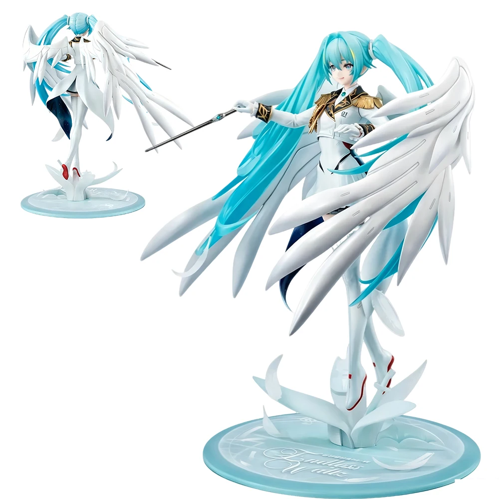 Фото Фигурка аниме-персонажа Хацунэ Мику 20 см, специальная модель Gundam x Miku к юбилею, игрушка 1/7, коллекционная фигурка из ПВХ, подарок на день рождения №1