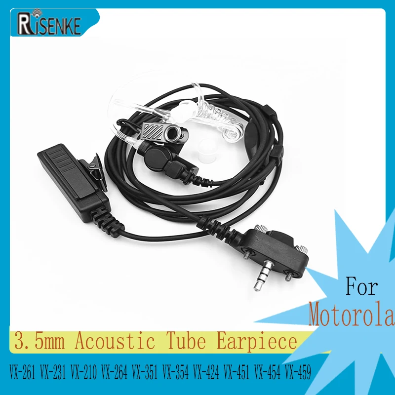 RISENKE Earpiece for Motorola Vertex VX-261 VX-231 VX-210 VX-264 VX-351 VX-354 VX-424 VX-451 VX-454 VX-459 Radio 3.5mm Headset