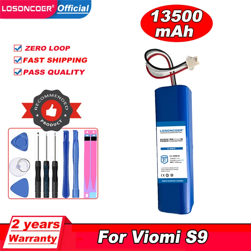 

Аккумулятор LOSONCOER для робота-пылесоса Xiaomi Viomi S9, 13500 мАч