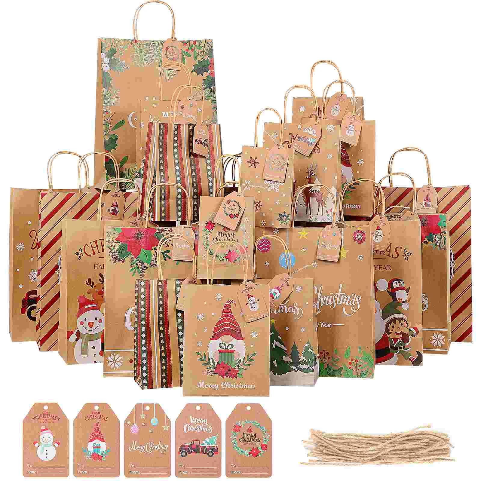 

Сумка-тоут, бумажная фотобумага, рождественские сумки для еды, ручная упаковка конфет, Оптом из крафтовой бумаги