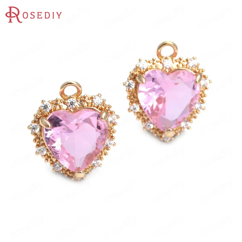 Латунные и стеклянные украшения цвет шампанского 14 х17 мм 6 шт.