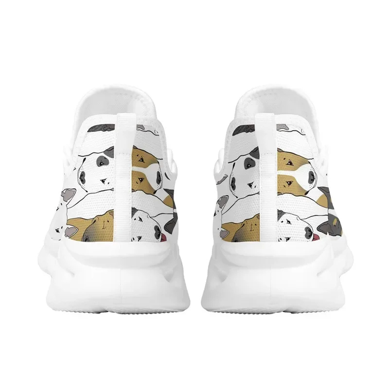 Женские летние кроссовки с принтом Бультерьера повседневная обувь на плоской