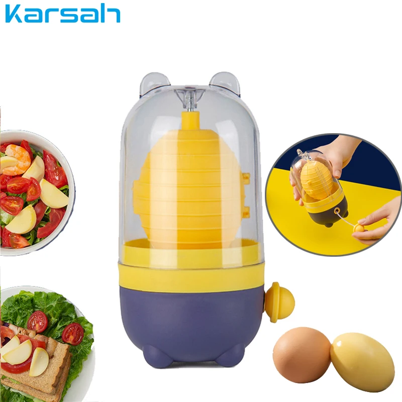

Egg Scrambler Hand Egg Shaker Mixer Food Grade Silicone Yolk & Egg White Mix Manual Tool Convenient Golden Egg Maker for Kids