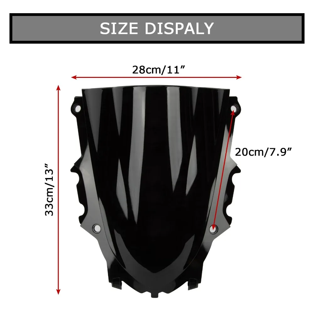Лобовое стекло мотоцикла для Yamaha YZF R3 R25 2019-2024 двойной пузырь