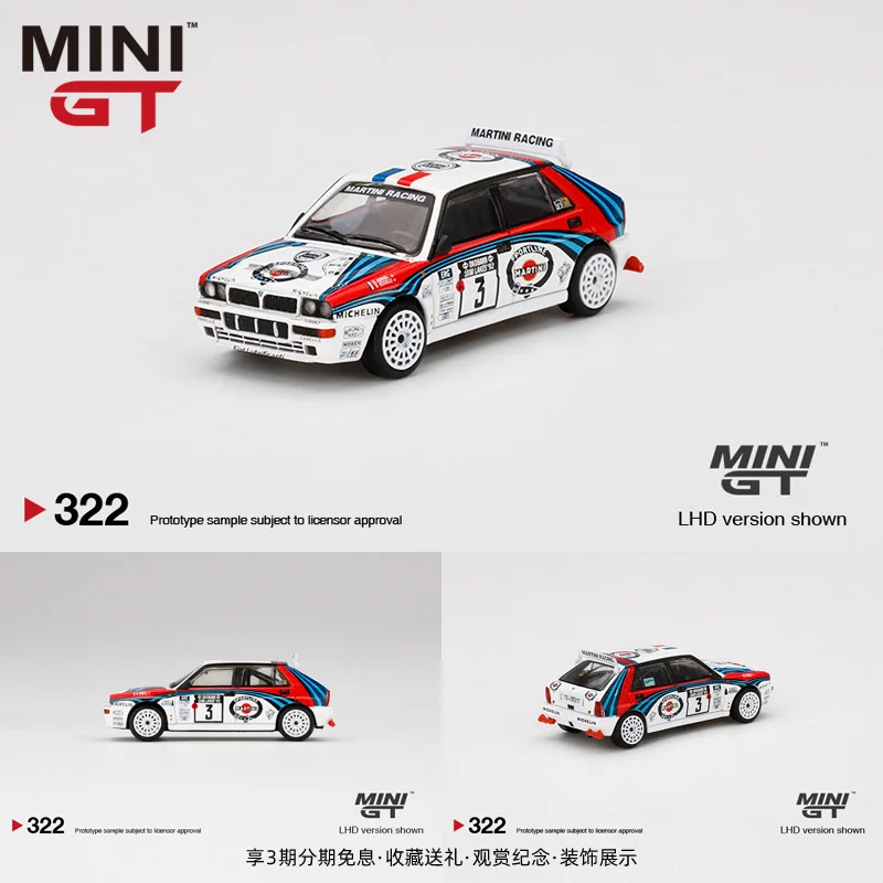 

Модель автомобиля из сплава MINI GT 1:64 Lancia Delta HF Evo Martini No. 3