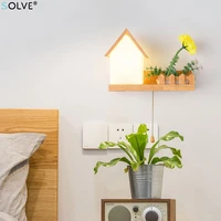 creative cabin bedside wall lamp nordic minimalist wall light for living room bedroom aisle stairs balcony decorative lamps e27
