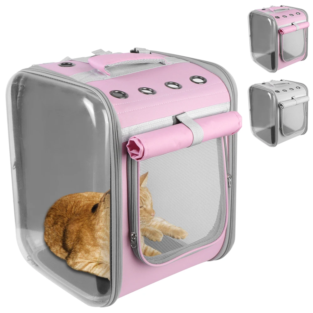 

Pet Cat Carrier Backpack Cat Travel Outdoor Shoulder Bag Pet Supplies Space Capsule Cage Portable Breathable for Small Dogs Cats