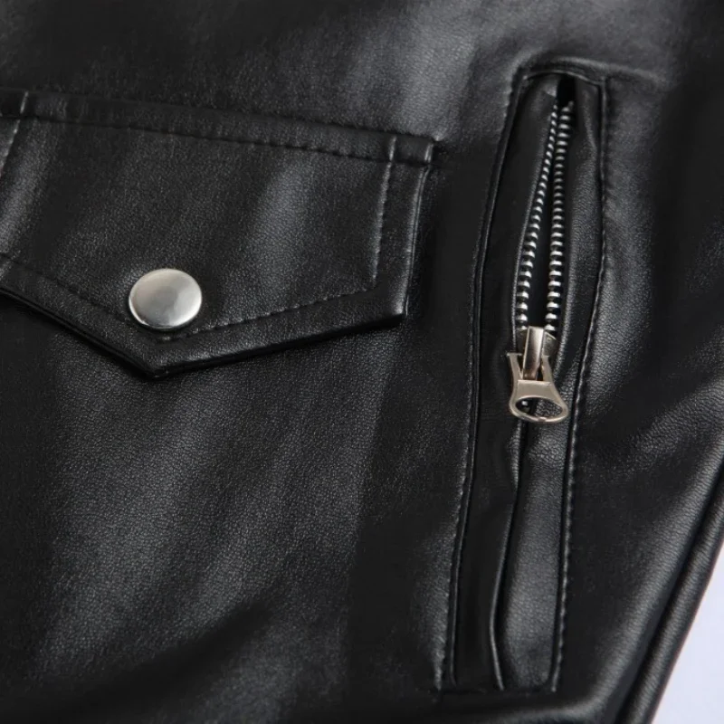 Повседневная мужская куртка из искусственной кожи TTXI брендовая стандартная