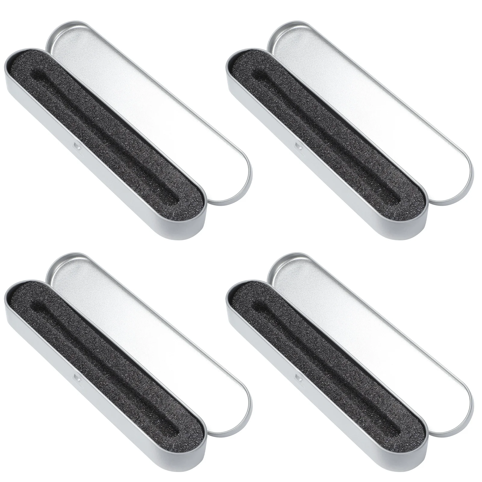 

Box Pen Tincase Metal Gift Storage Holder Brush Small Hinged Presentation Stationery Mini Jewelery Empty Collection Tinplate