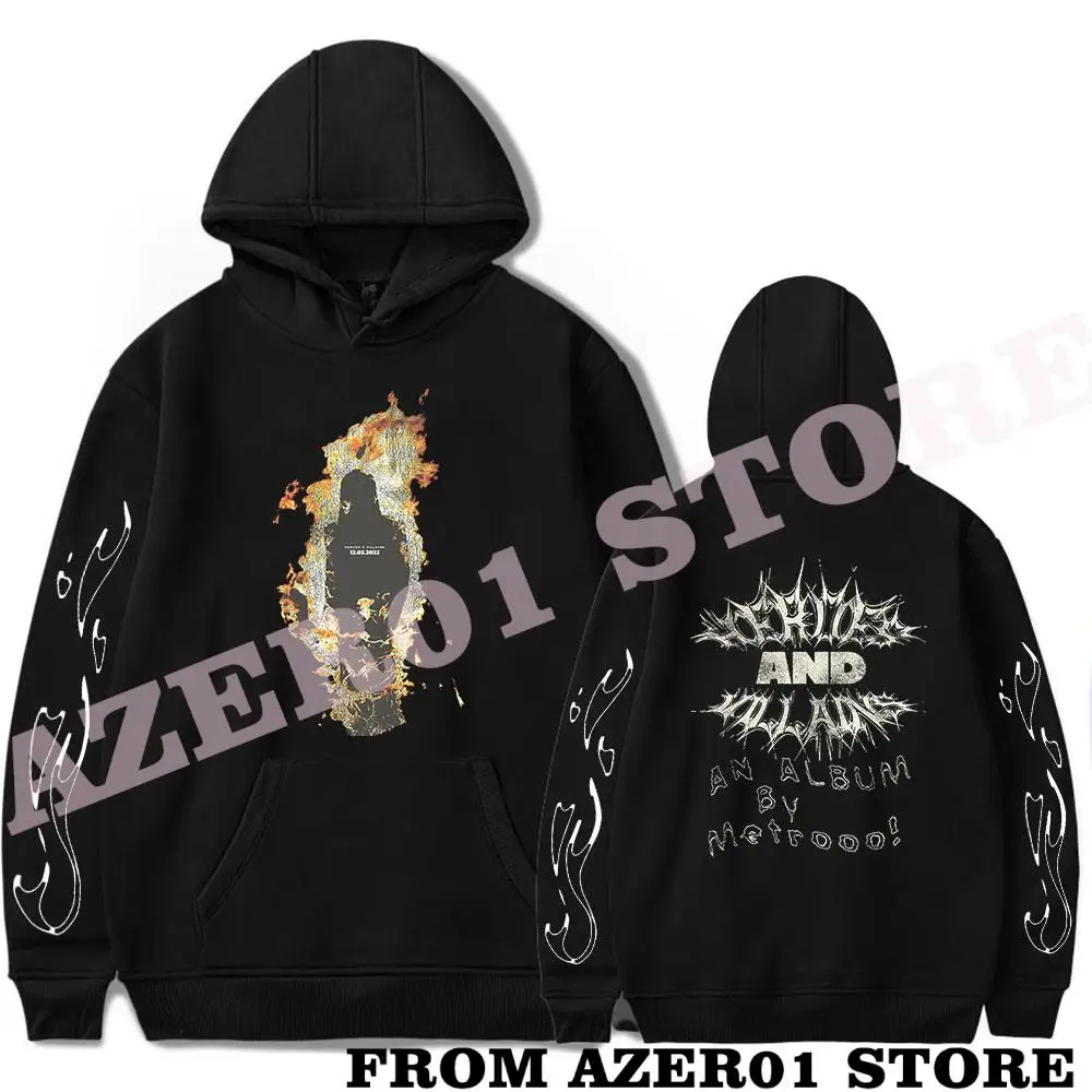 Фото Толстовка Metro Boomin FLAME H & V Merch, зимние мужские/женские толстовки с капюшоном, милая уличная одежда, толстовка с длинным рукавом для прогулок №1