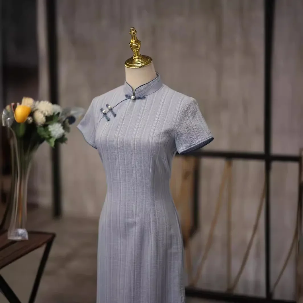 Новинка весна-лето 2024 китайское платье супер элегантное винтажное Повседневное