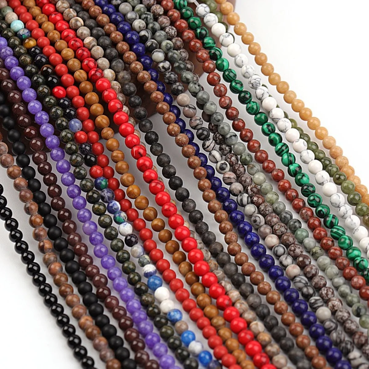 

4mm Natural Jadeite Crystal Gemstone Loose Beads Semi-finished Round Beads Beaded Diy Jewelry Accessories Wholesale Supplier