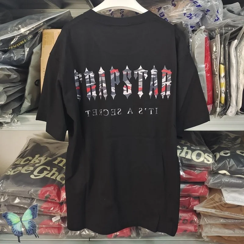 

Trapstar T-shirt Men Women London Red Camo Letter Print High Quality Oversize T Shirt