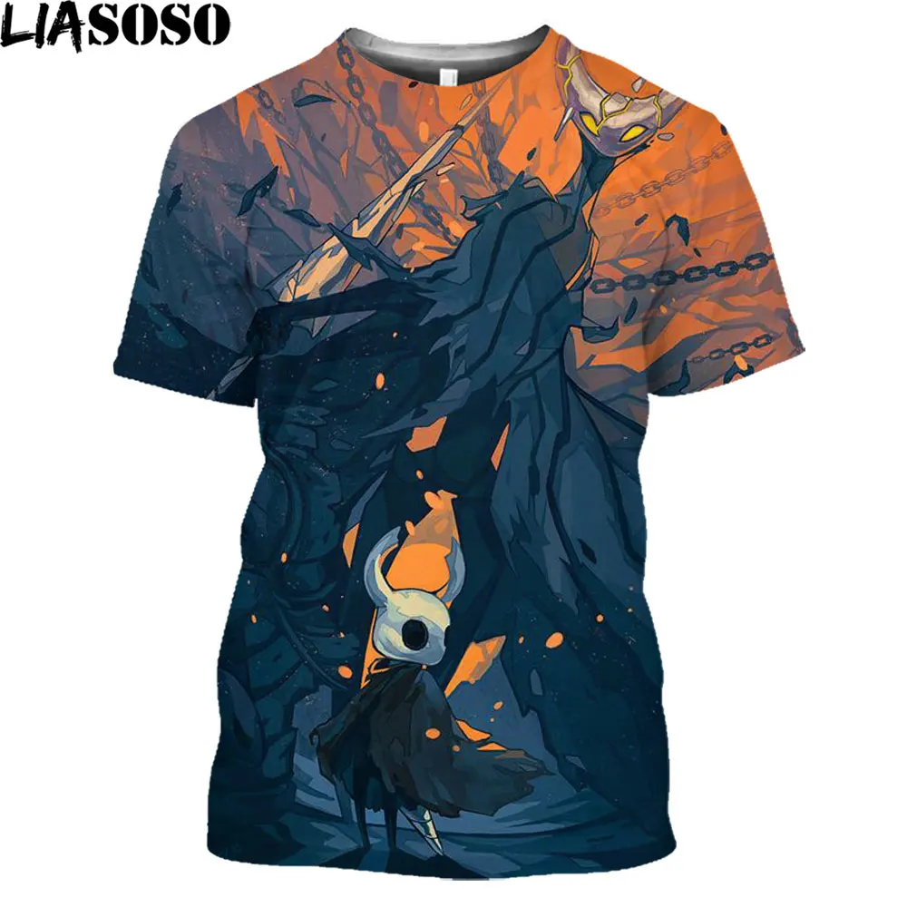 

LIASOSO Hot Game Hollow Knight Women shirt Short Sleeve T-shirts Casual Loose Oversized Tracksuit Men Sweatshirt Streetshirts